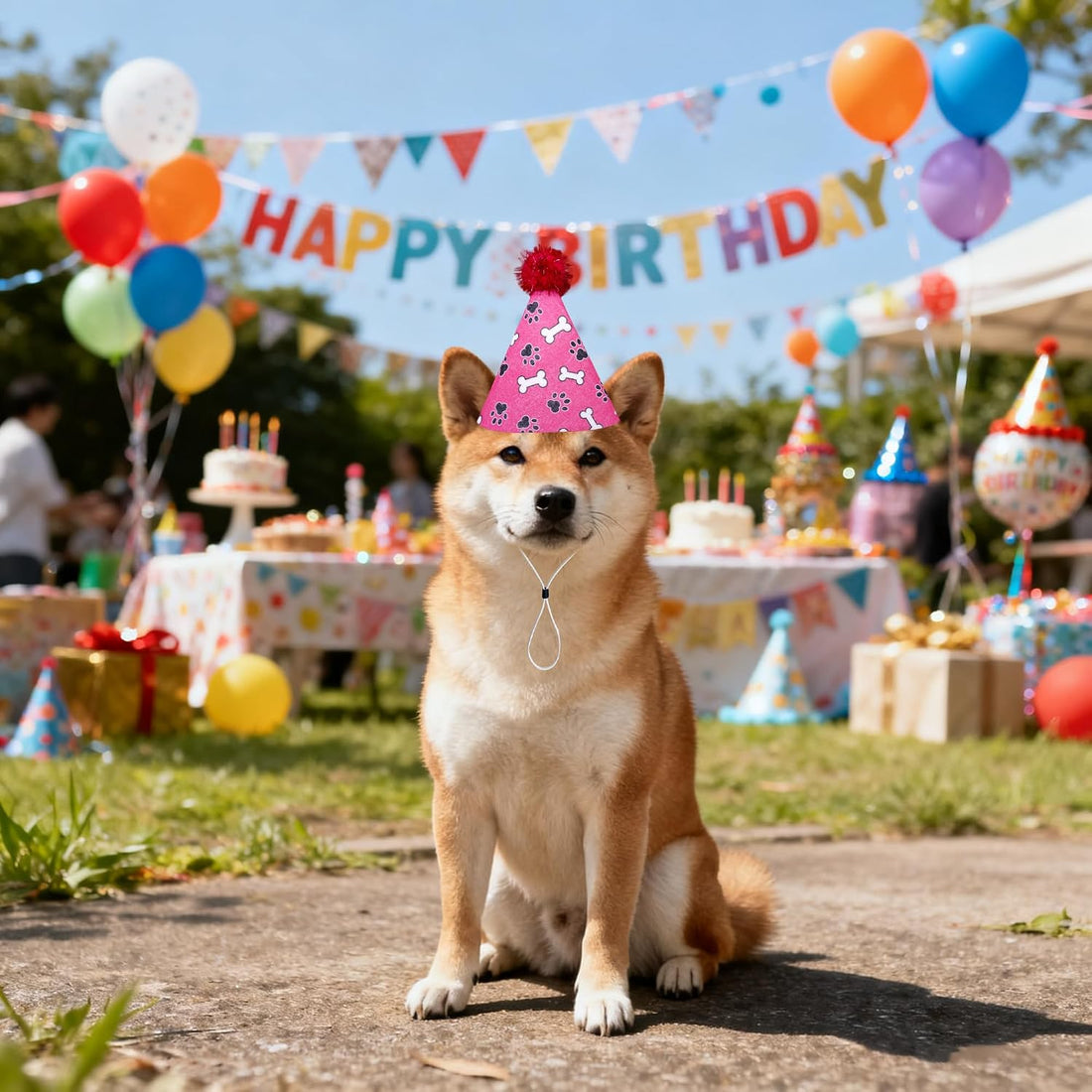 JpGdn 12pcs Dog Party Hats for Small Medium Dogs Stuffed Animals Cat