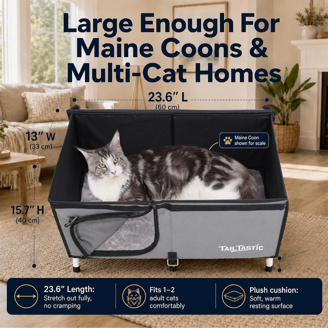 Outdoor Cat House Elevated,Insulated Feral Cat House Outdoor