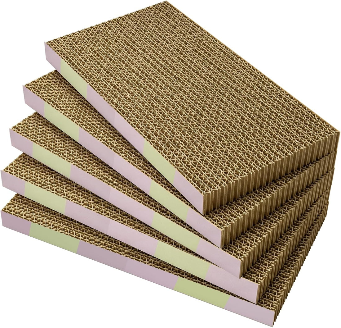 5-Pack Reversible Cat Scratcher Pad, Durable Scratching Board