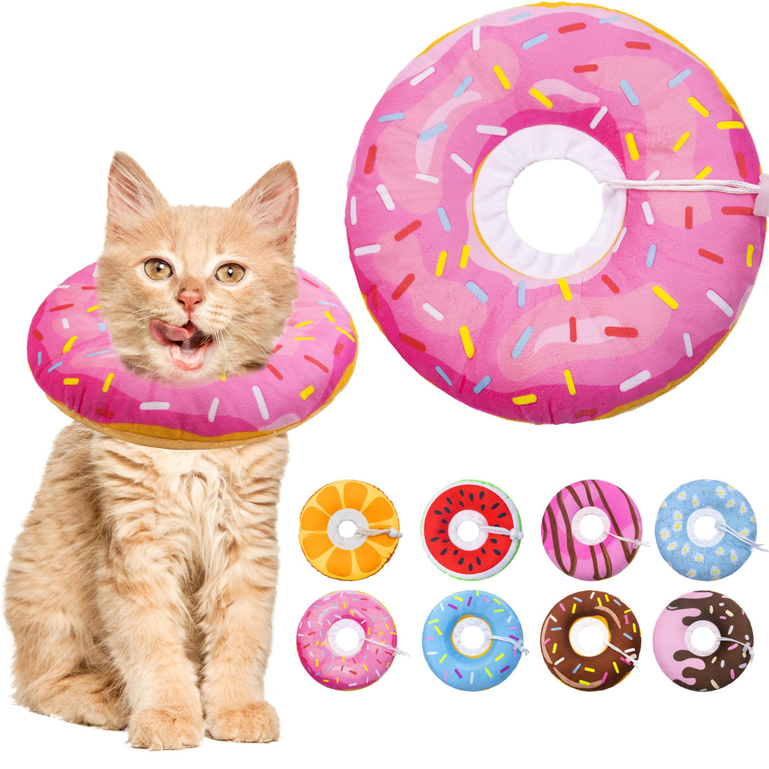 Seyezo Cat Cone Collar Soft, Adjustable Cat Recovery Collars Spay