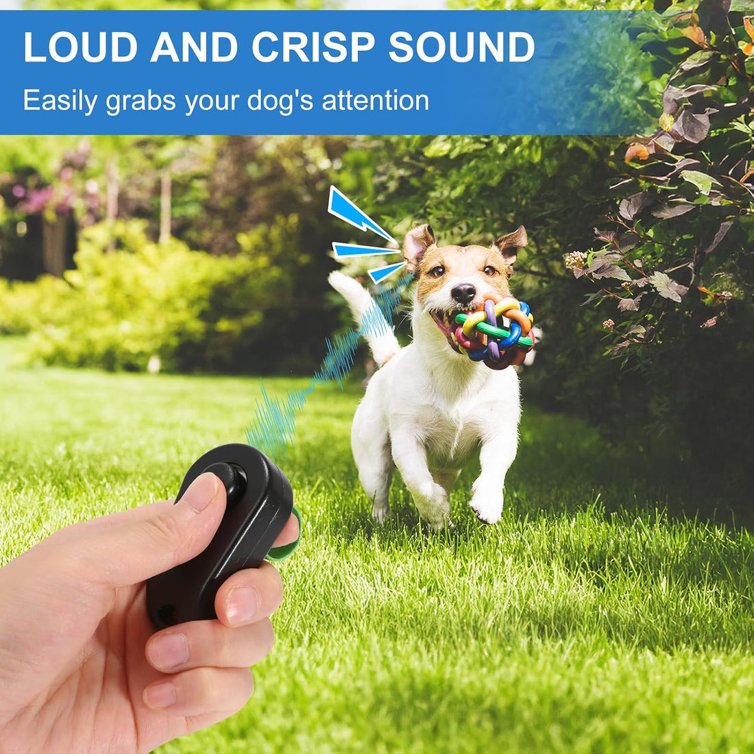 BARKIE Dog Training Clicker with Finger Ring 2 Pack