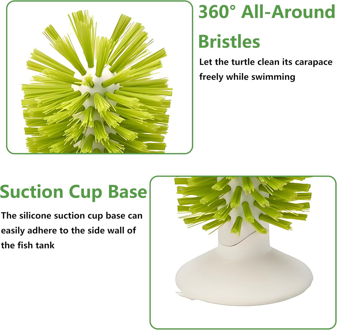 Turtle Brush with Suction Cup-Tortoise Shell Cleaner&Scratch Tool