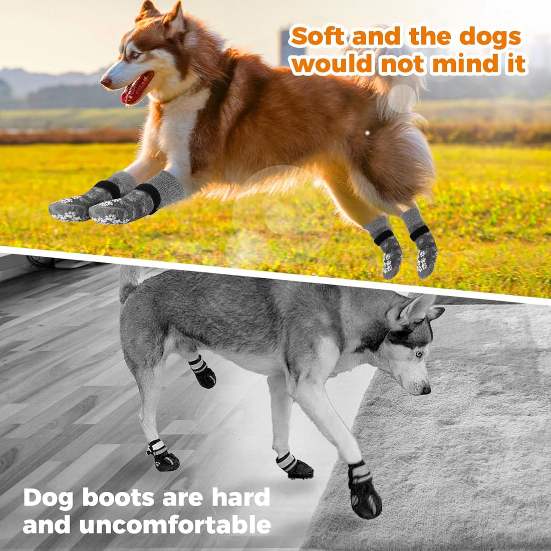 Anti-Slip Dog Socks Prevent Licking Paws,Dog Socks with Grippers