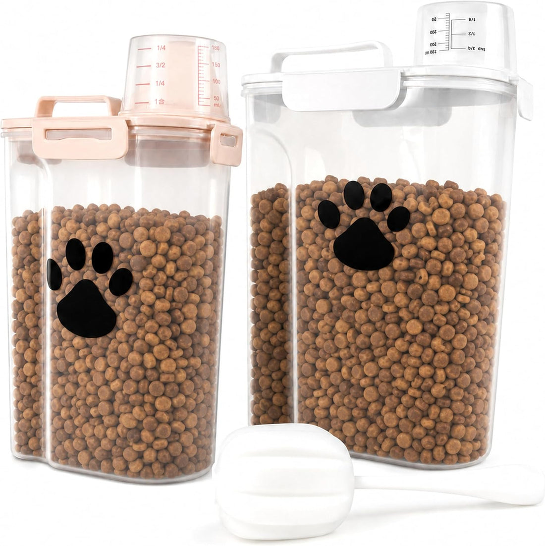 5-7Lbs Airtight Dog Cat Food Storage Container with cleaning brush