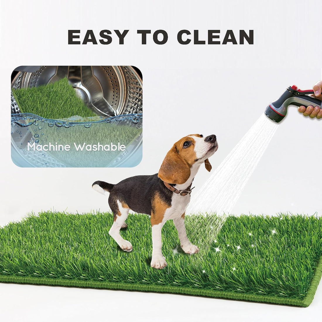 HQ4US 4LEGS Dog Pee Grass with Washable Pee Pads for Dog Litter Box 2
