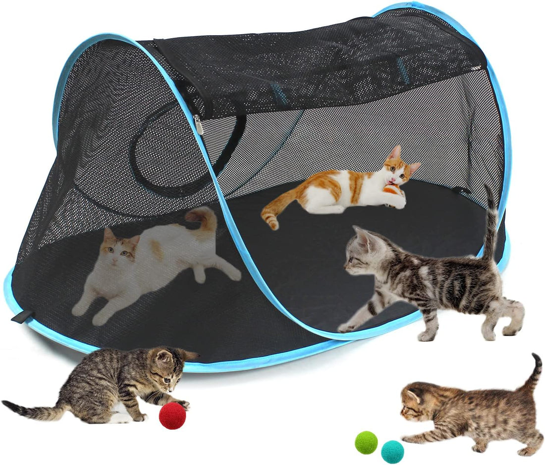 INTURN Cat Furniture Tent for Indoor and Outdoor Playpen Portable Cat