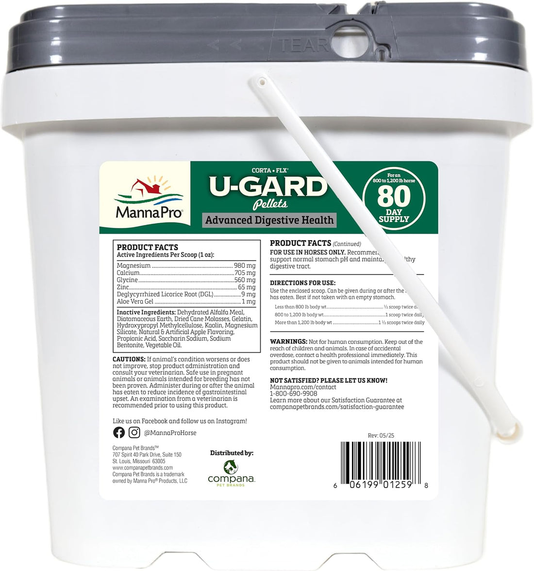 Corta-Flx U-Gard Pellets for Horses, Digestive Supplement