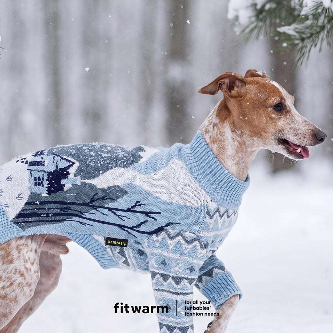 Fitwarm Yeti Dog Jacquard Sweater