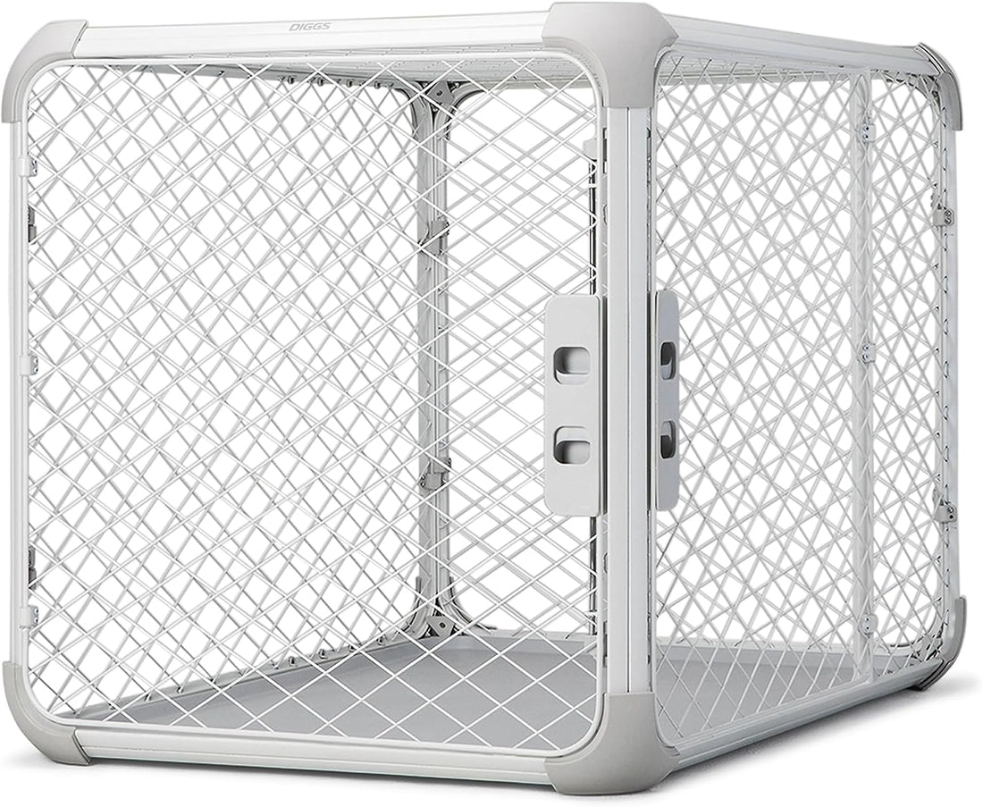 Diggs Evolv Modular Dog Crate for Dogs 18-22" Tall, Ash, Intermediate