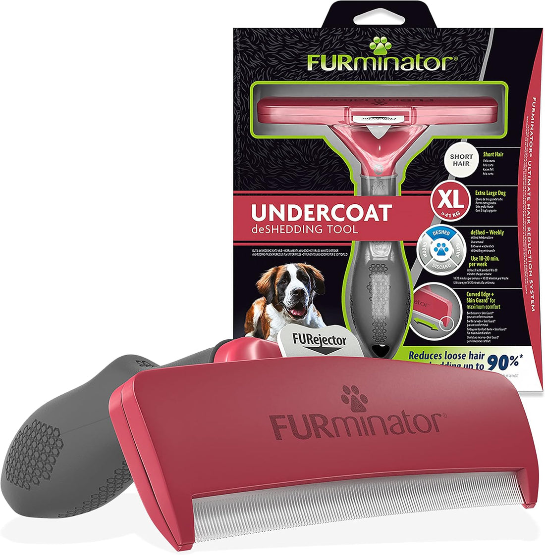 FURminator Undercoat deShedding Tool for Small Animals,Pink