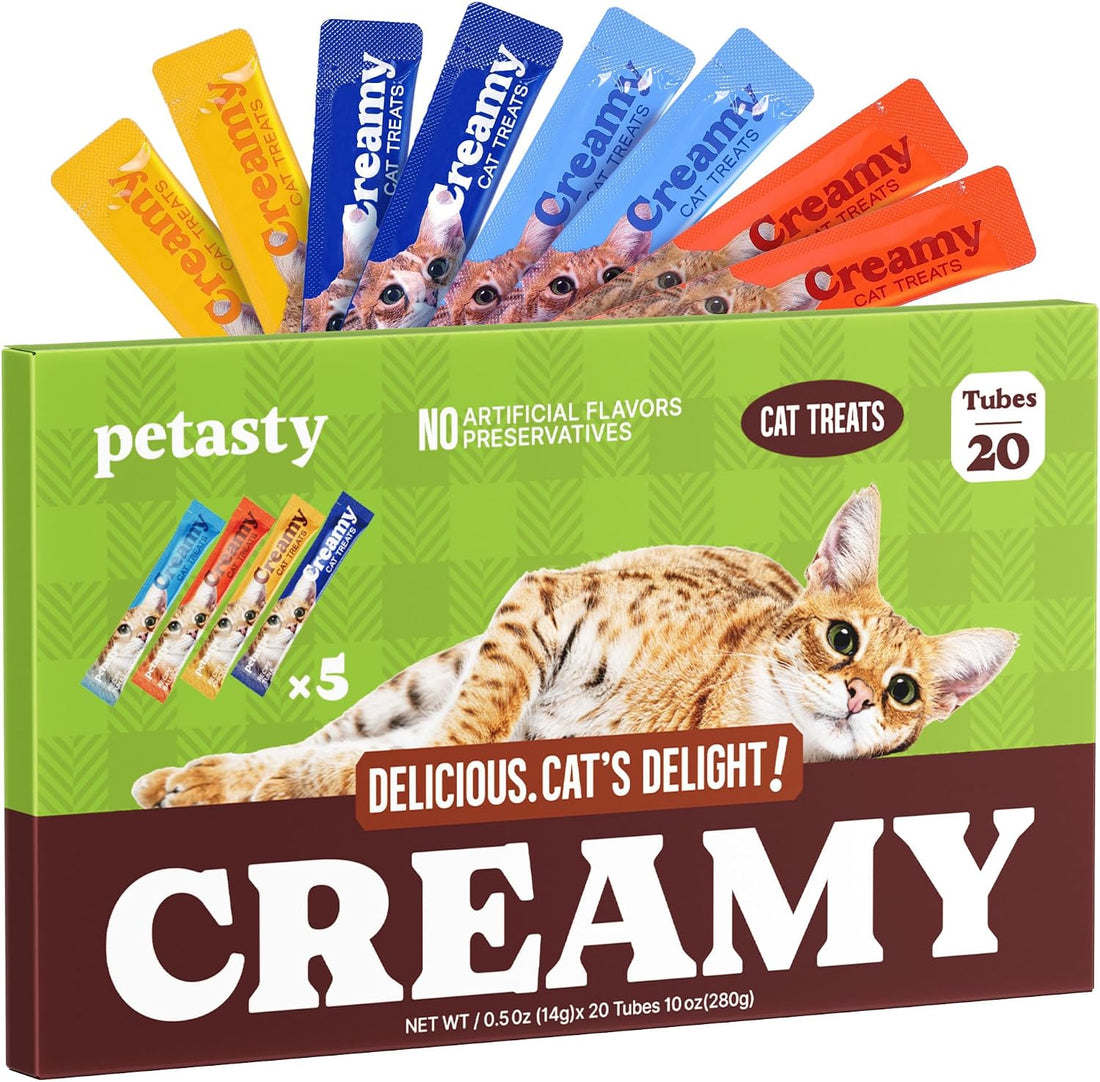 Lickable Cat Treats, Creamy Puree, Variety Pack, 20 Tubes, 0.5oz
