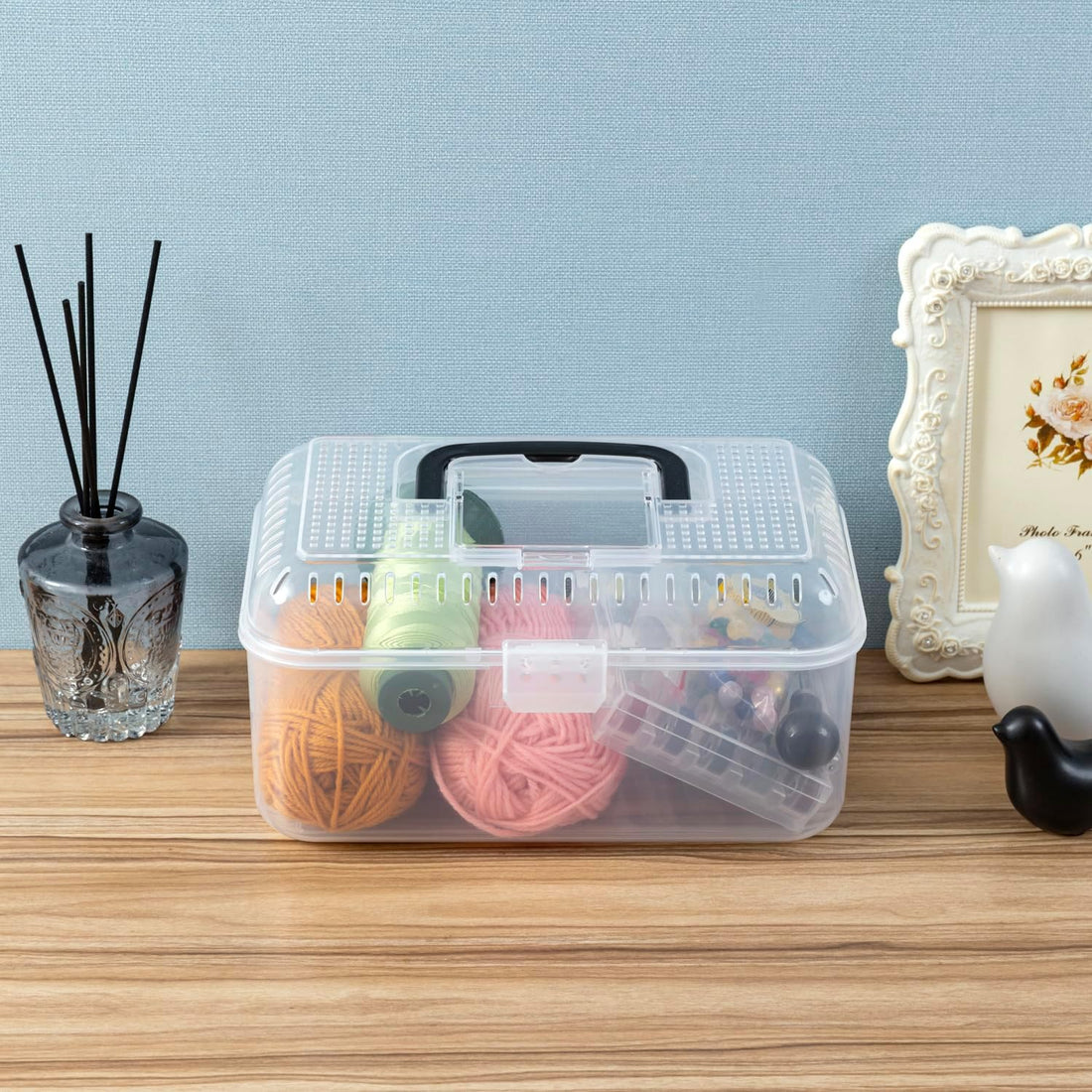 MyGift Reptile Carrier Critter Keeper Terrarium 9.5 x 6 Inch Clear