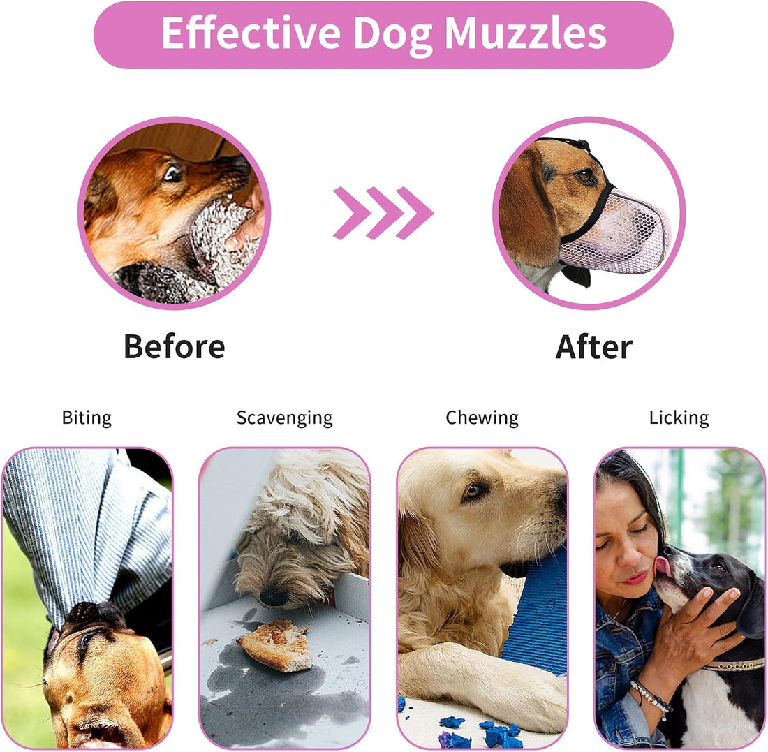 Dog Basket Muzzle to Anti Prevent Barking Biting Chewing Scavenging