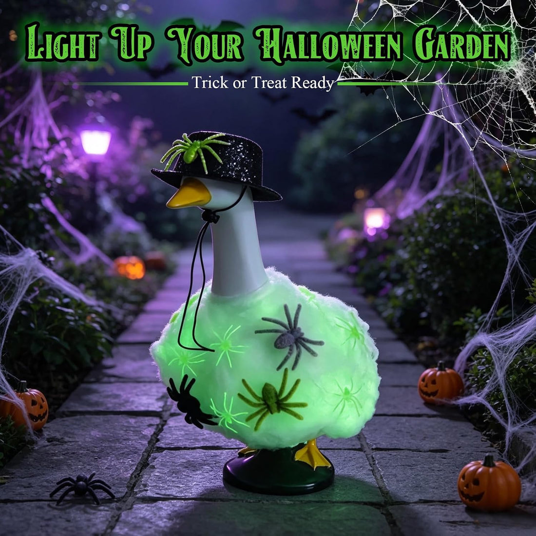 Chris.W Porch Goose Halloween Outfit Glow in the Dark Costume 17-23