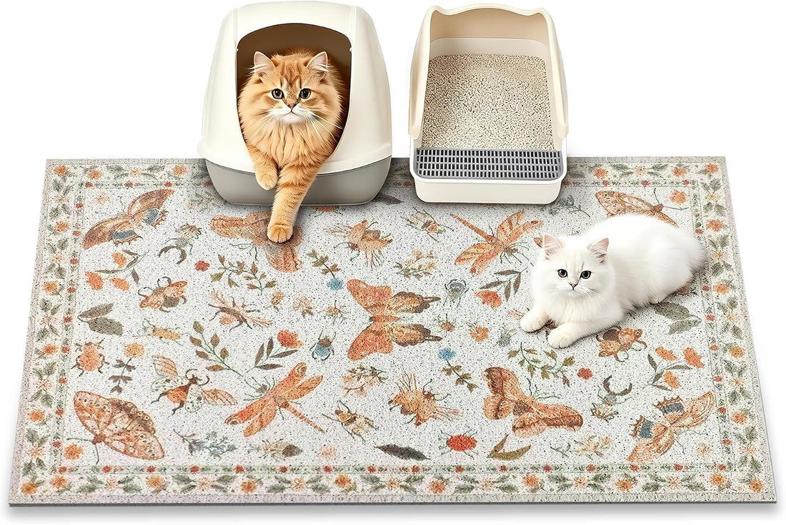 Cat Litter Mat, 24" x 16" Litter Mat, Traps 100% Cat Litter