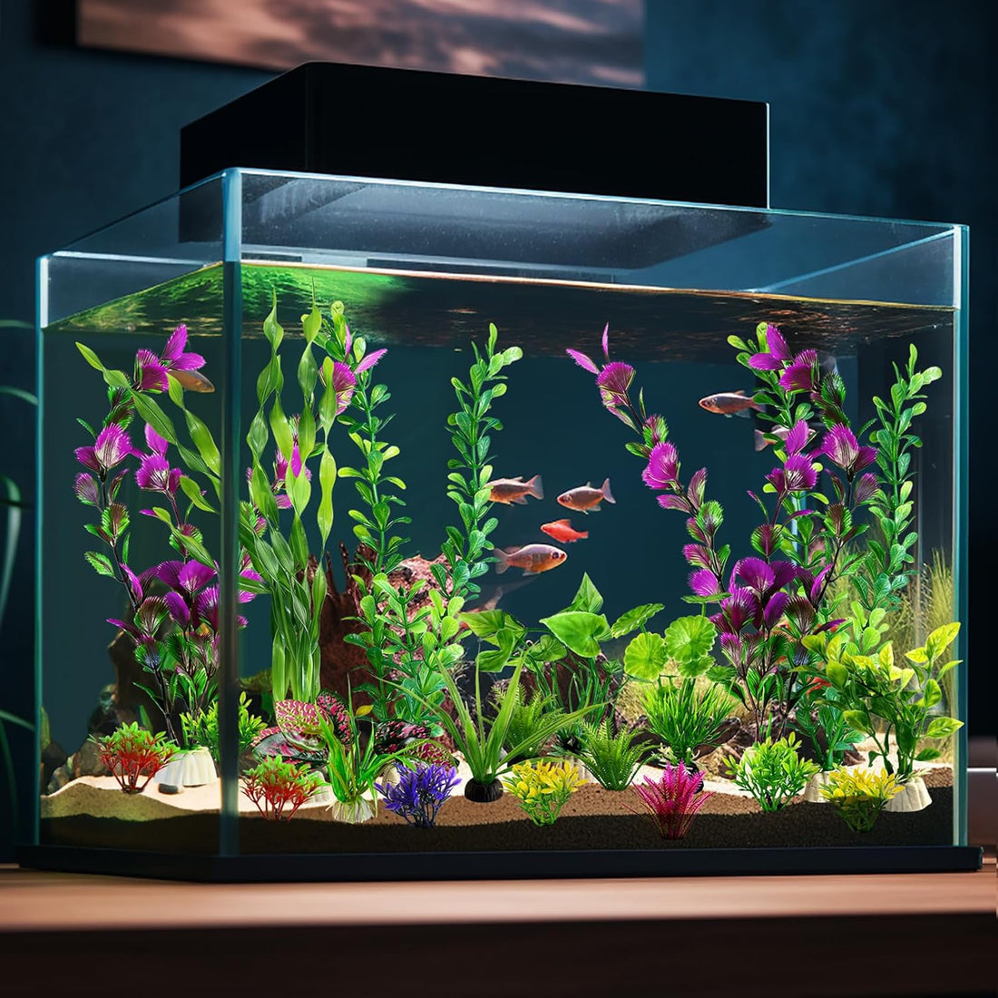 Artificial Aquarium Plants Realistic Green Plastic Fish Tank
