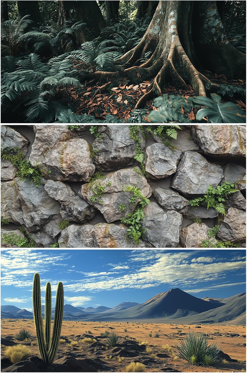 COMSUN 3 PCS Terrarium Background