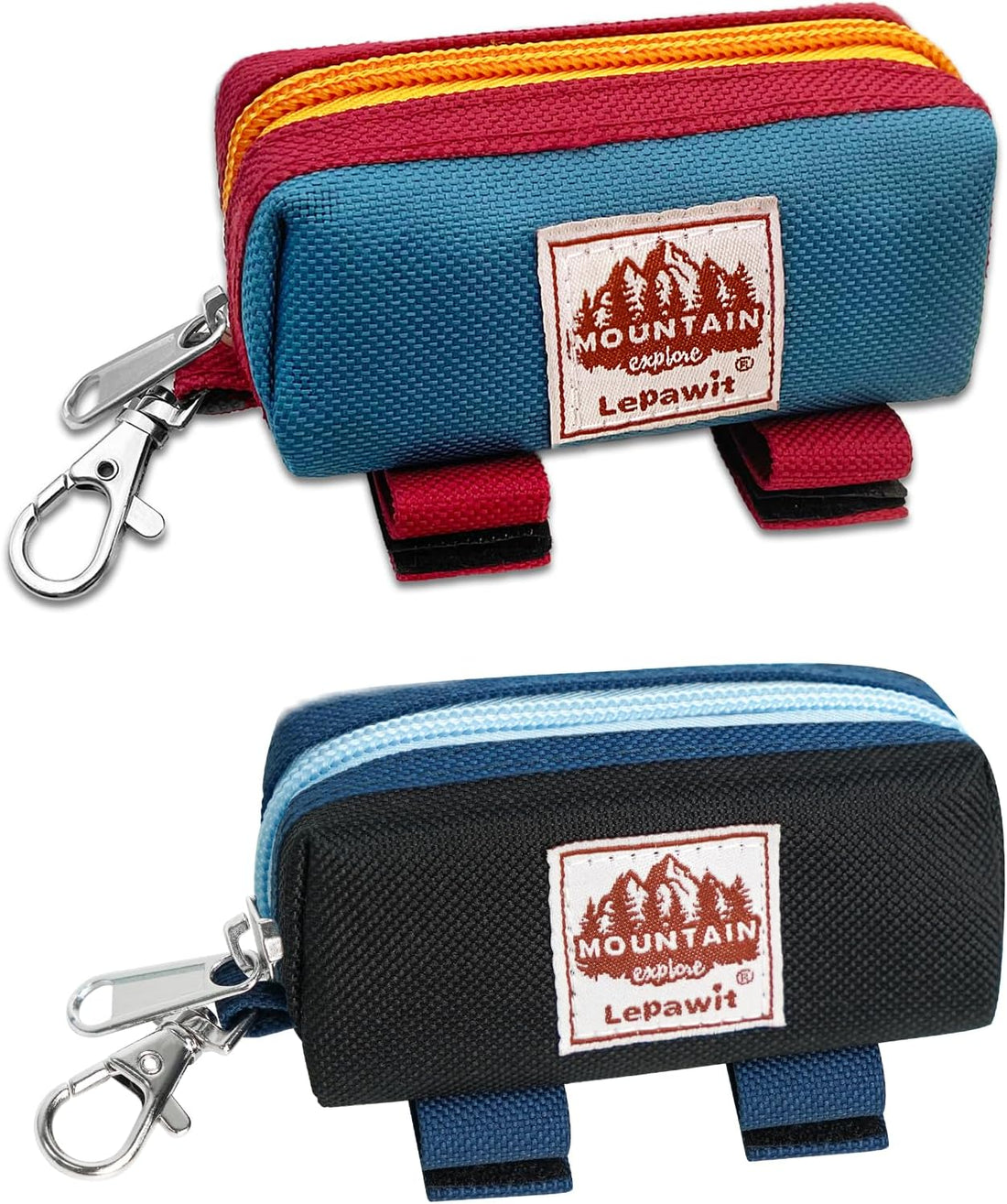 Dog Poop Bag Holder for Leash, Large-Capacity Canvas Pouch, Purple