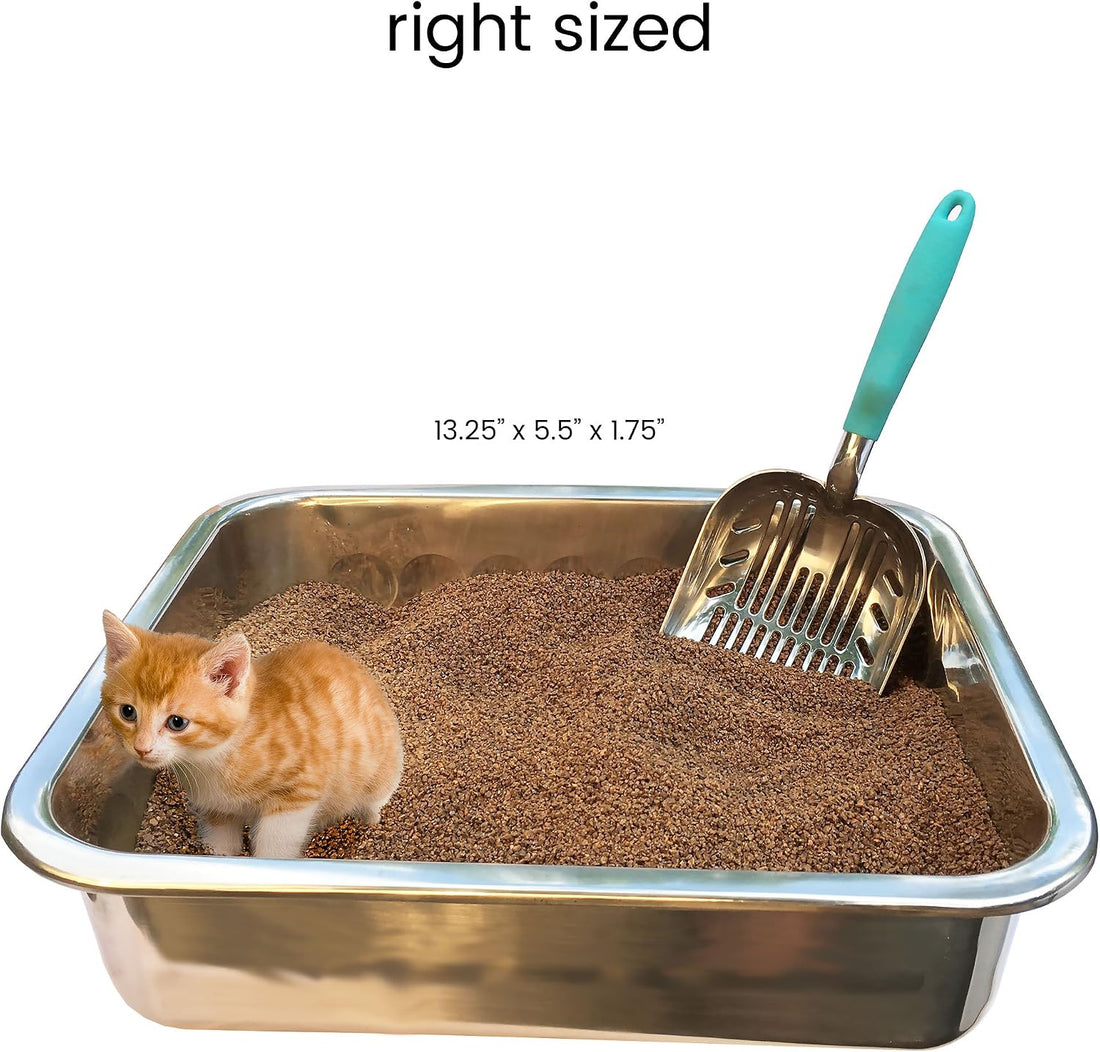 DuraScoop® Premium Multicat Cat Litter Scoop | Solid Metal