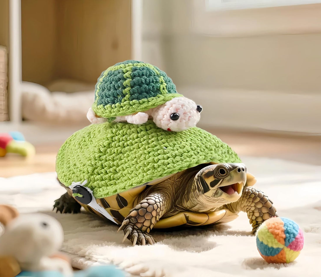 Warm Knit Tortoise Sweater, Handmade Turtle Sweater Small Animal