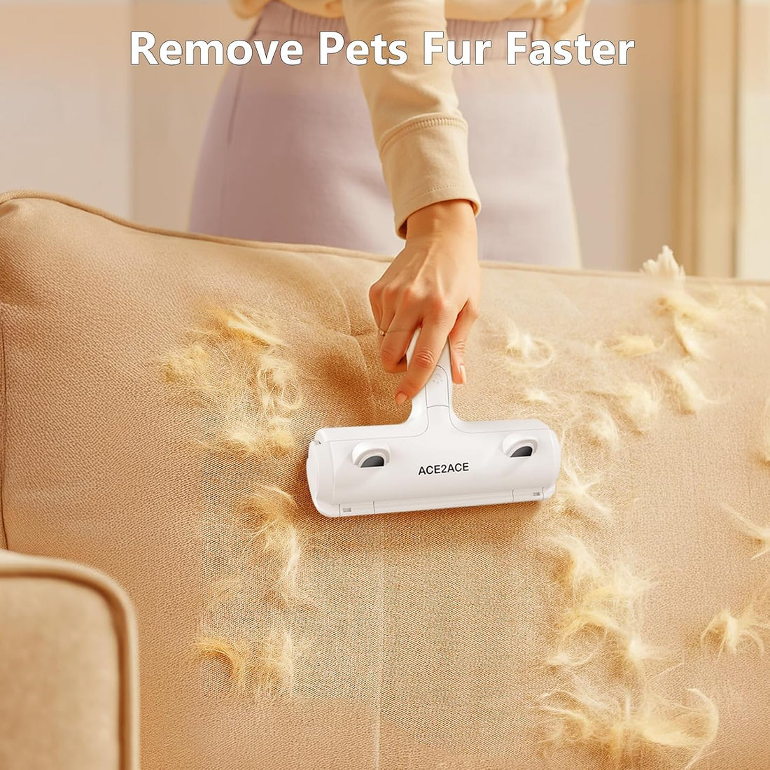 ACE2ACE Pet Hair Removal Tool, Reusable Lint Roller for Pet Hair