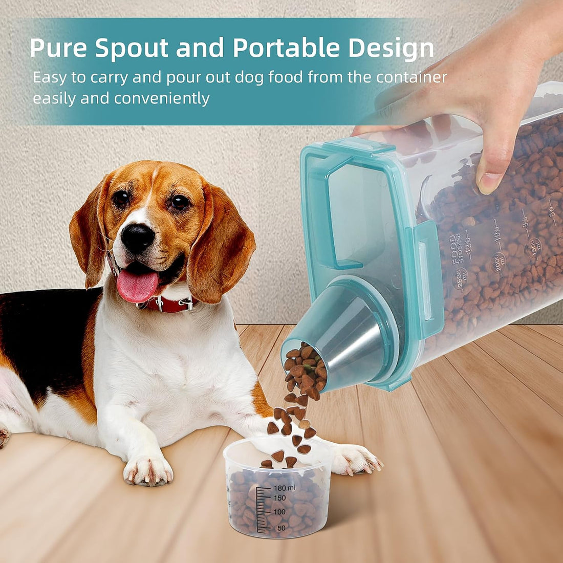 3-5Lbs Airtight Small Dog Cat Pet Food Storage Container