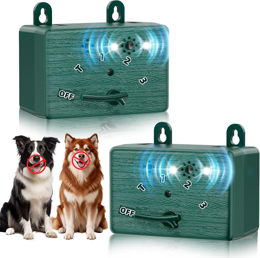 2-Pack Dog Bark Deterrent Devices, Anti Barking Device for Dogs