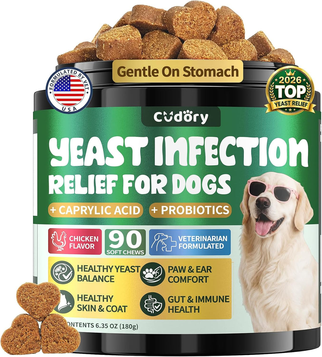 Yeast Infection Treatment for Dogs, Paw Licking, Itchy Ears