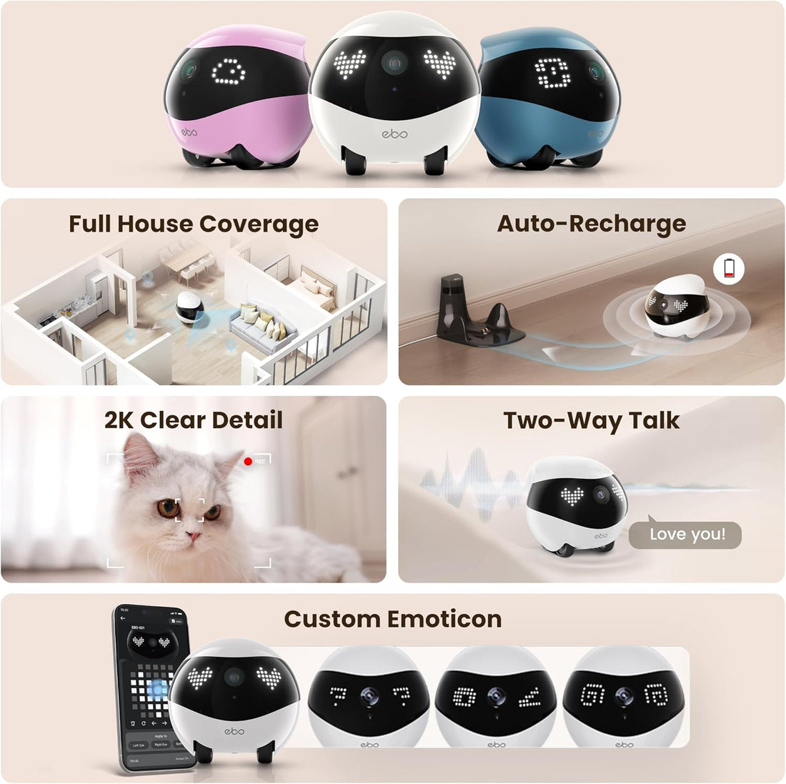 Enabot EBO Air 2 Mobile Pet Camera Robot
