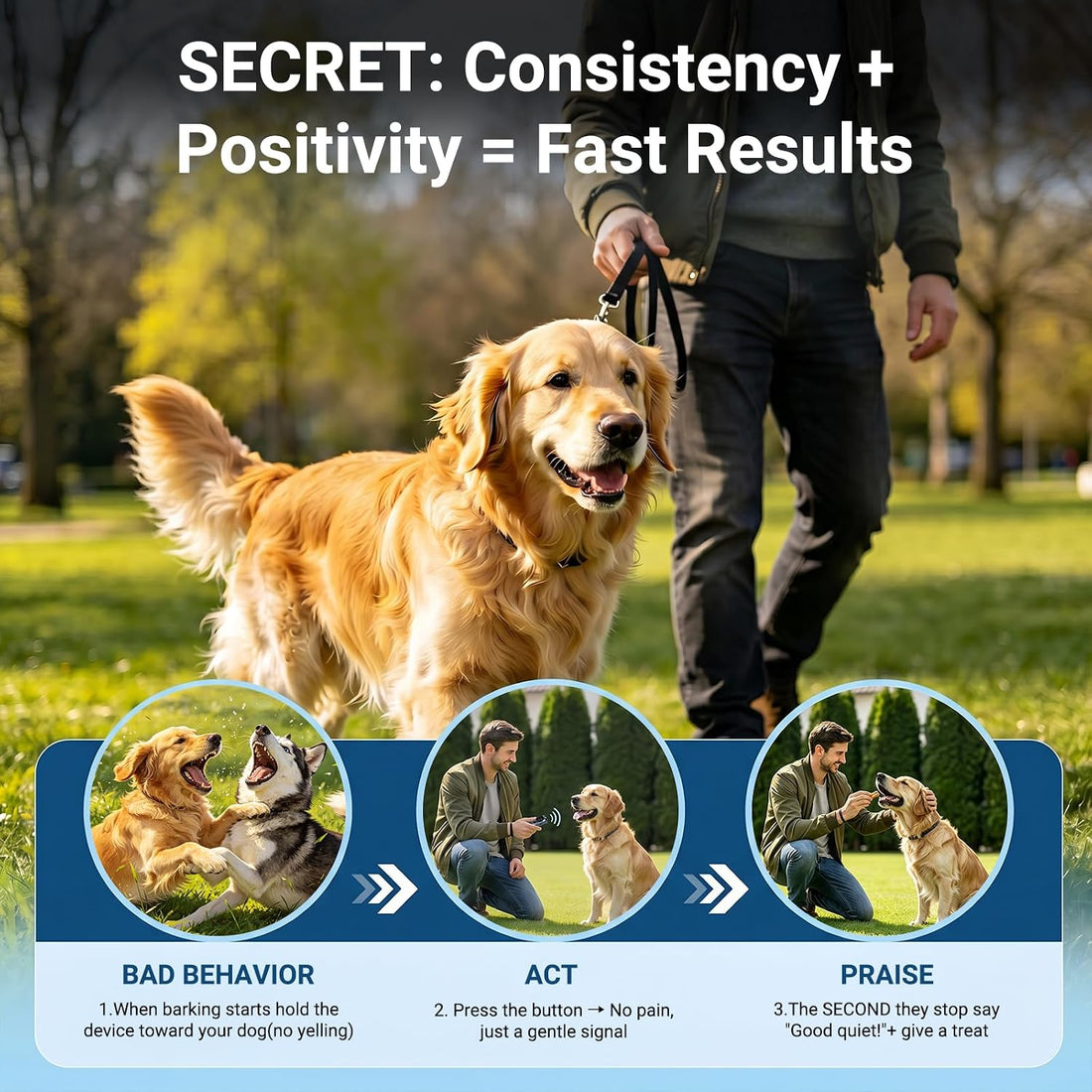 FamilyKit Dog Bark Deterrent Device, 3X Ultrasonic Anti Barking Device