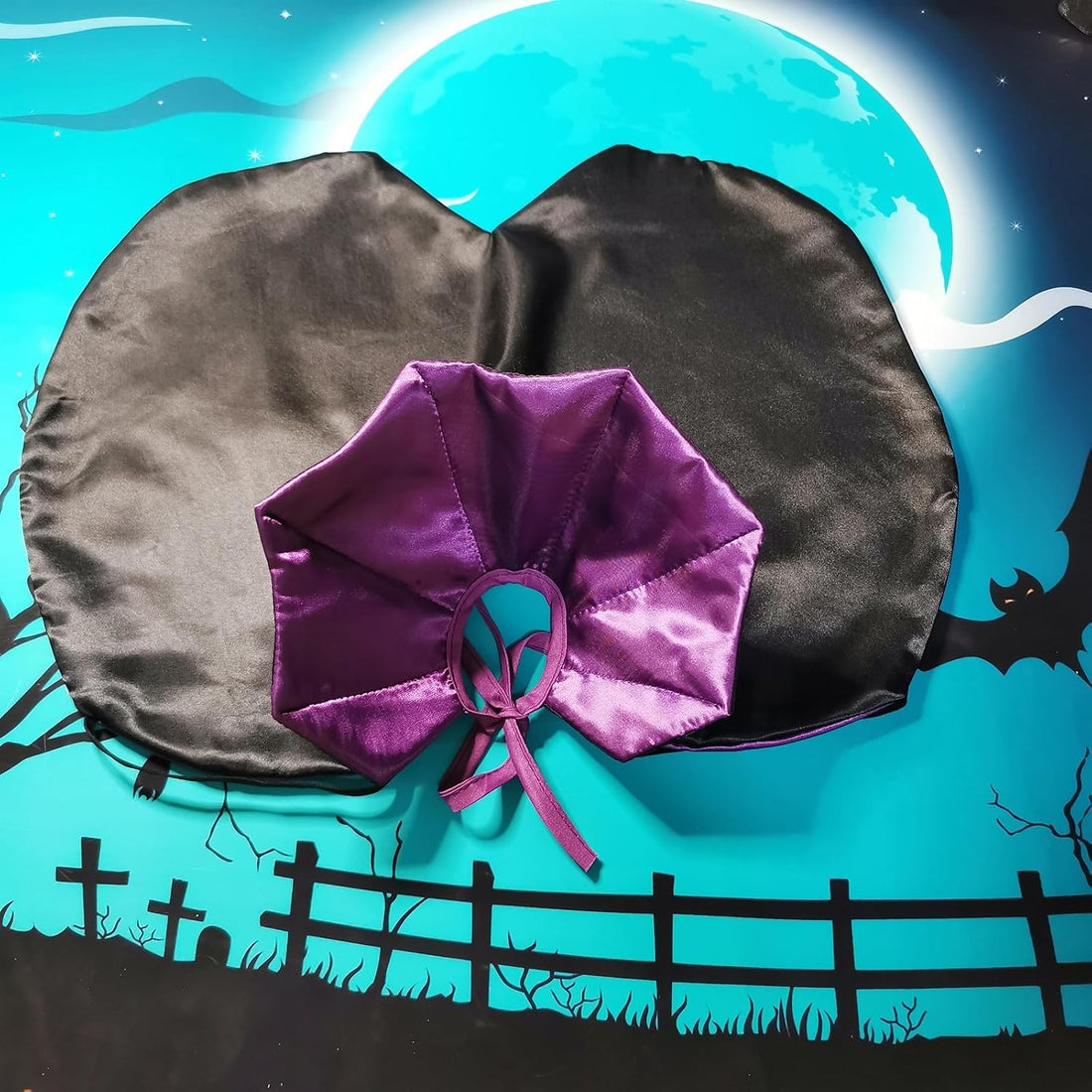 Qiansail Cat Cape Vampire Cloak Halloween Dog Costume Pet Cosplay