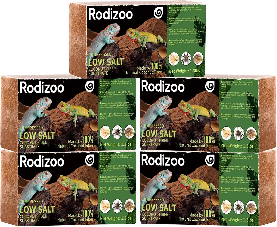 Natural Coconut Fiber Substrate 5 Pack Coco Soil Brick Reptile