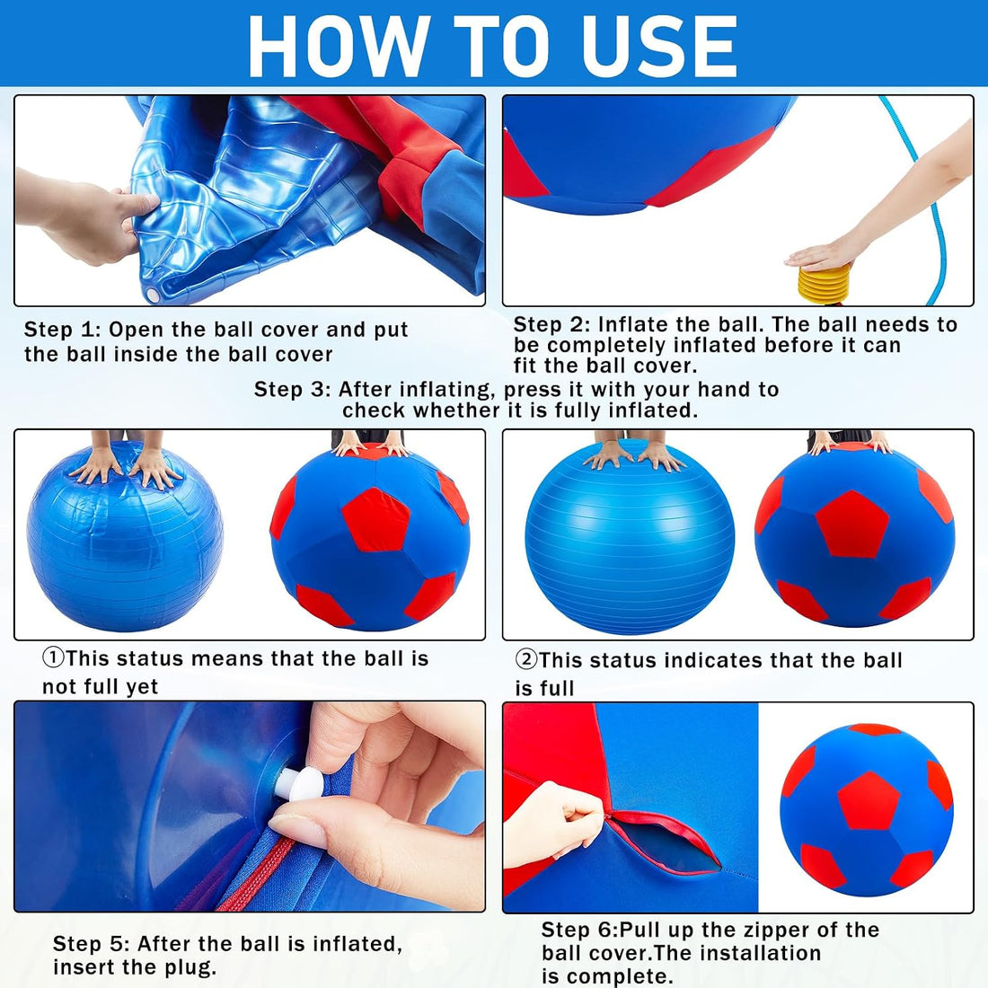 2 Pcs 40 Inch Horse Ball Covers, Herding Ball Covers for Horses