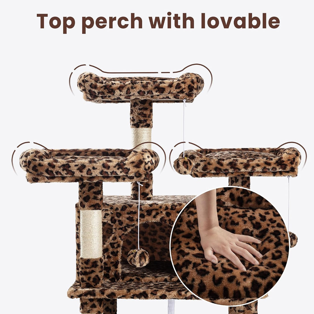 SHA CERLIN 68 Inches Multi-Level Large Cat Tree for Large Kitties/Big