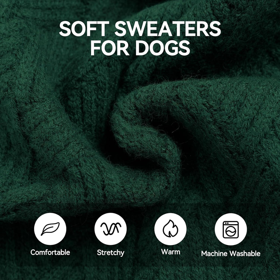 Small Dog Sweater, Turtleneck Dog Christmas Sweater