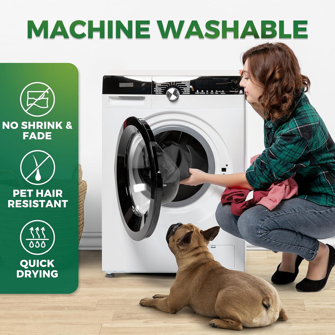 PAWFINITY Waterproof Dog Bed Cover Replacement Washable, Easy to Clean