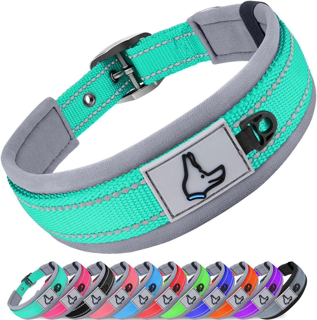 Joytale Dog Collar for Large Dogs, Neoprene Padded and Adjustable