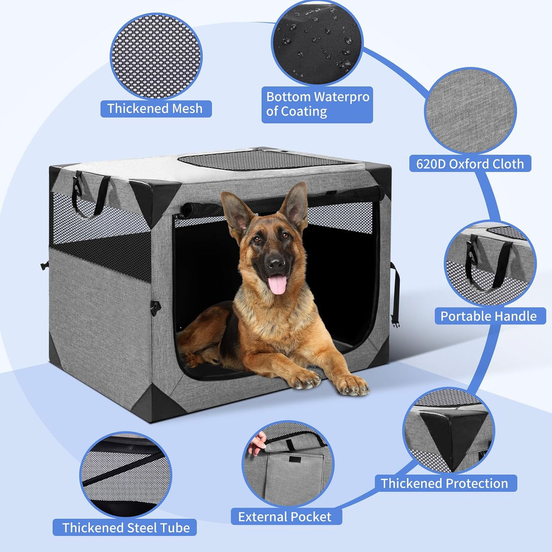 Dog Crate,36x25x25 Inch Large Dog Crate for Large or Medium Dogs