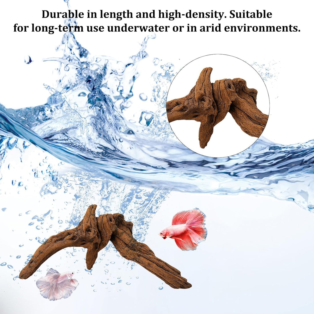 4PCS Driftwood for Aquarium, 1.96''-5.91'' Aquarium Driftwood