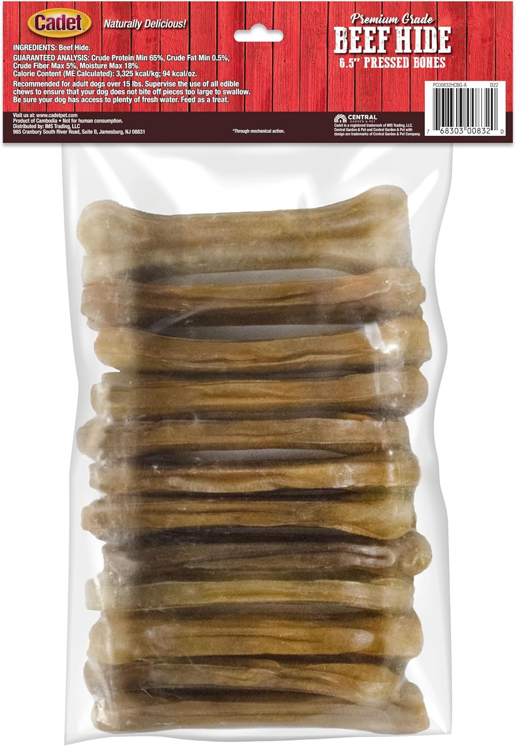 Cadet Premium Grade Pressed Beef Hide Bones