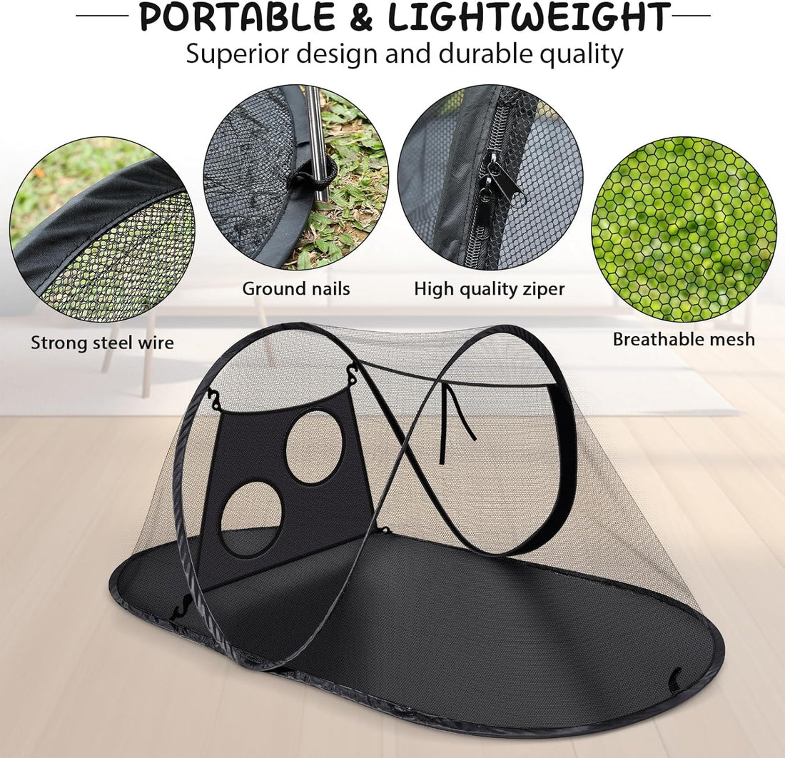 Tailtastic Outdoor Cat Tent with Removable Interactive Fabric,Outdoor