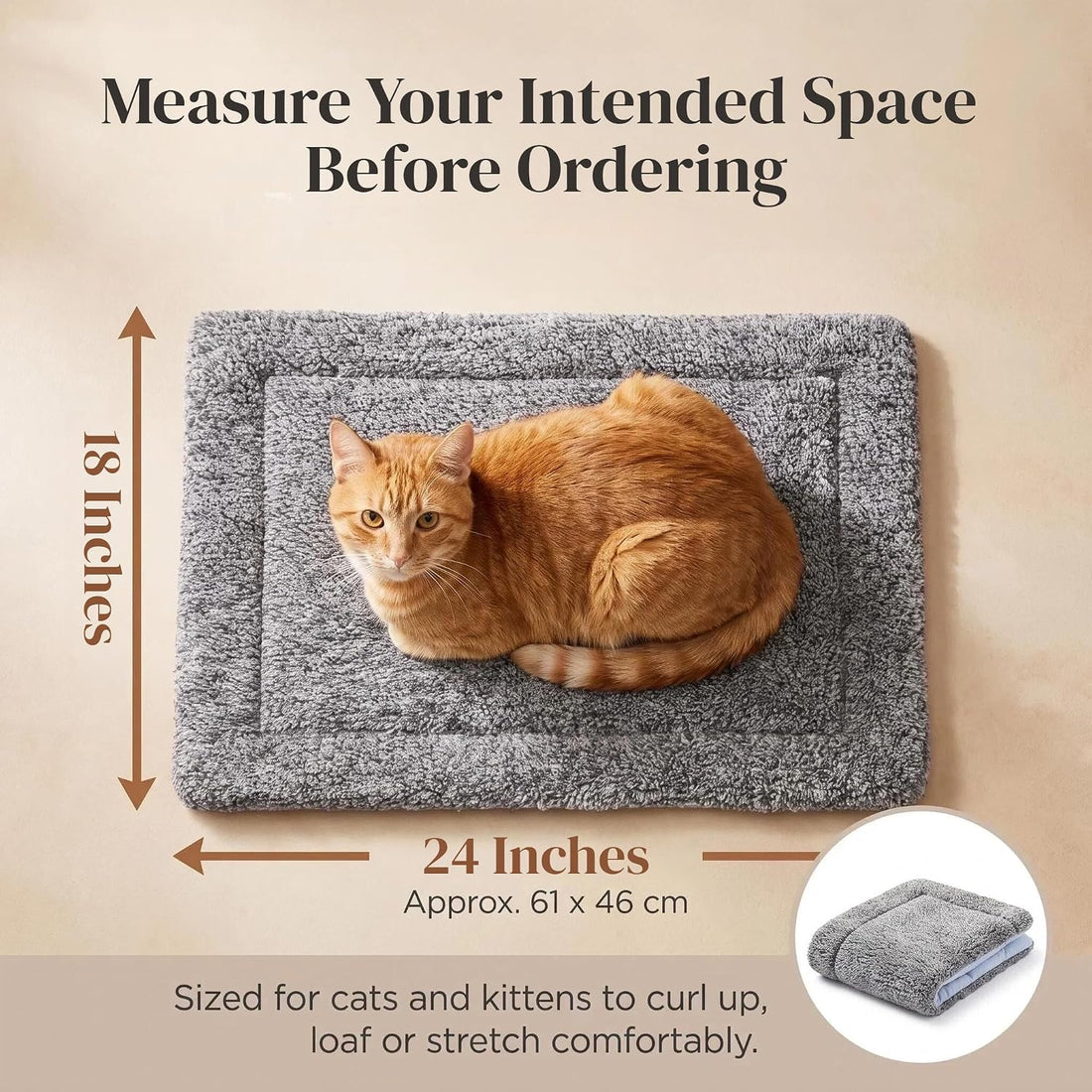 Reversible Cat Bed Mat, Cool-Touch Ice Silk & Self-Warming Fleece