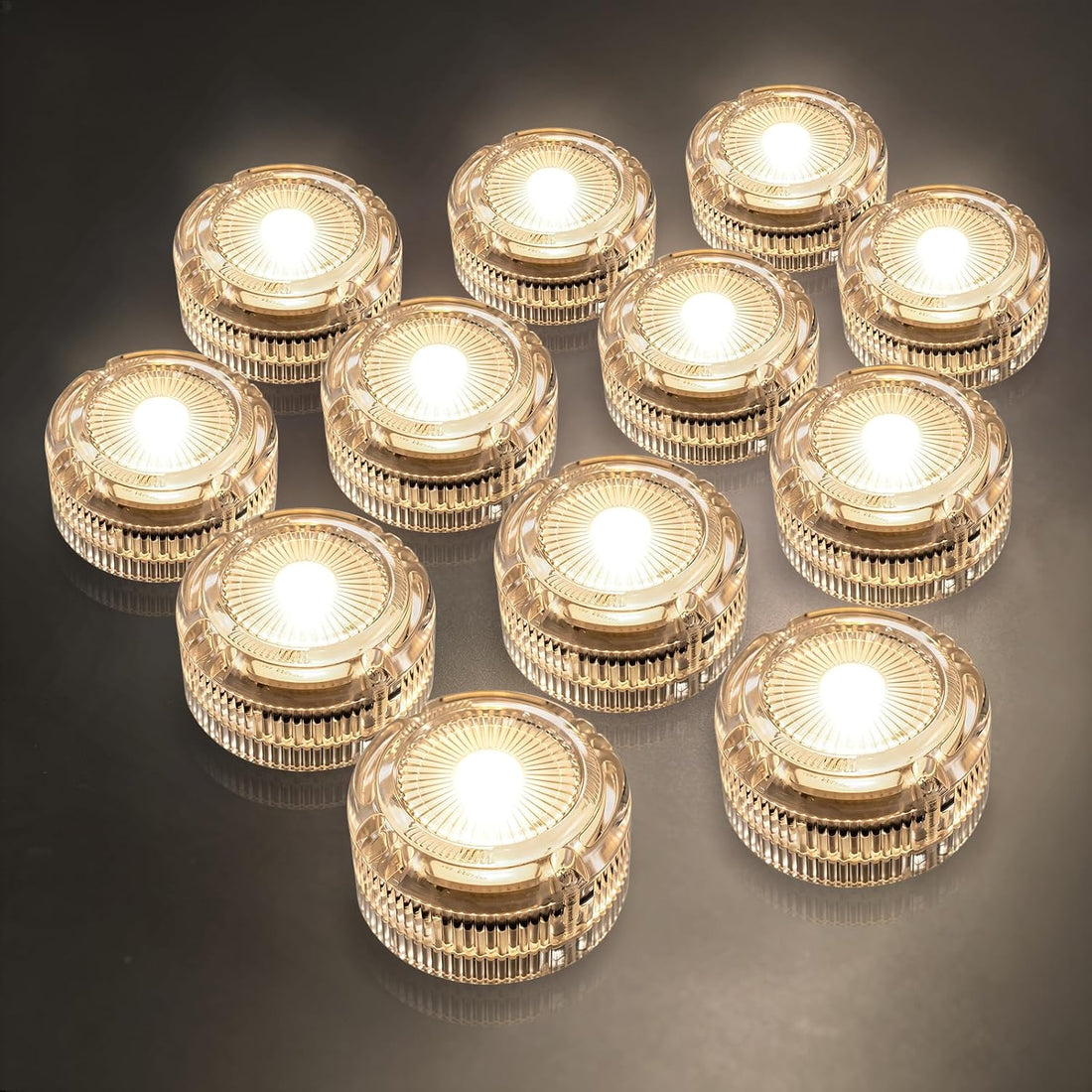 HL Submersible LED Lights,Warm White Mini LED Tea Light,150 Hour