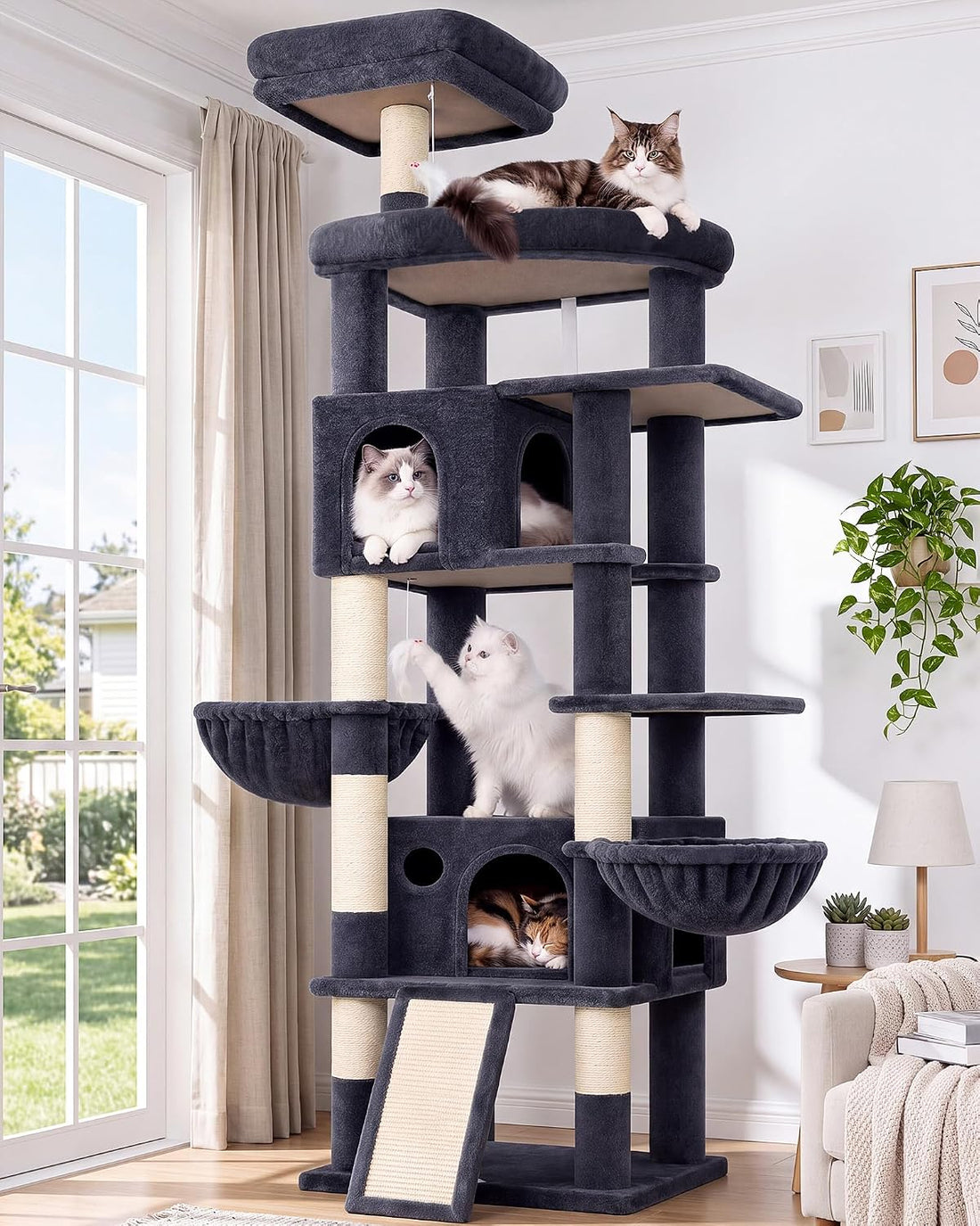 Globlazer Cat Tree for Large Adult Cats, Heavy Duty Indoor Cat Tower