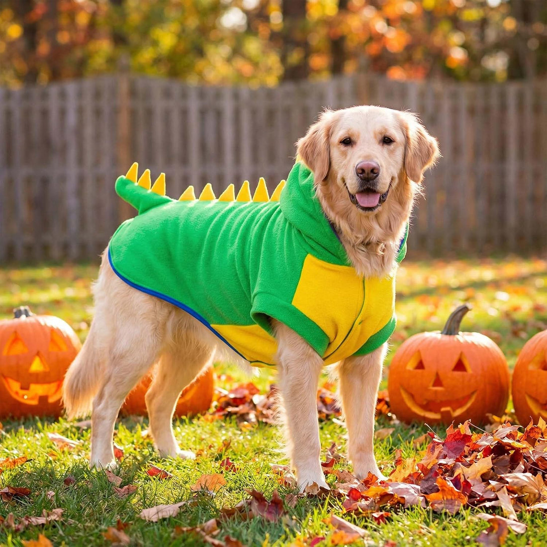 FLAdorepet Halloween Large Dog Dinosaur Costume Dino Outfits