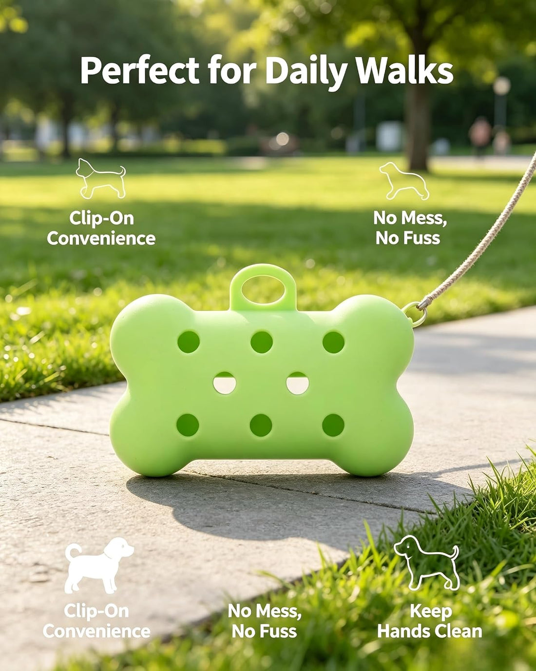 Pet Supplies Portable Silicone Poop Bag Holder