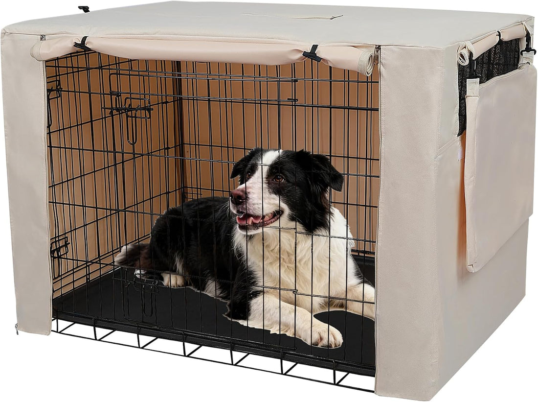 Deblue Dog Crate Cover, Durable Polyester Indoor Pet Kennel Cover
