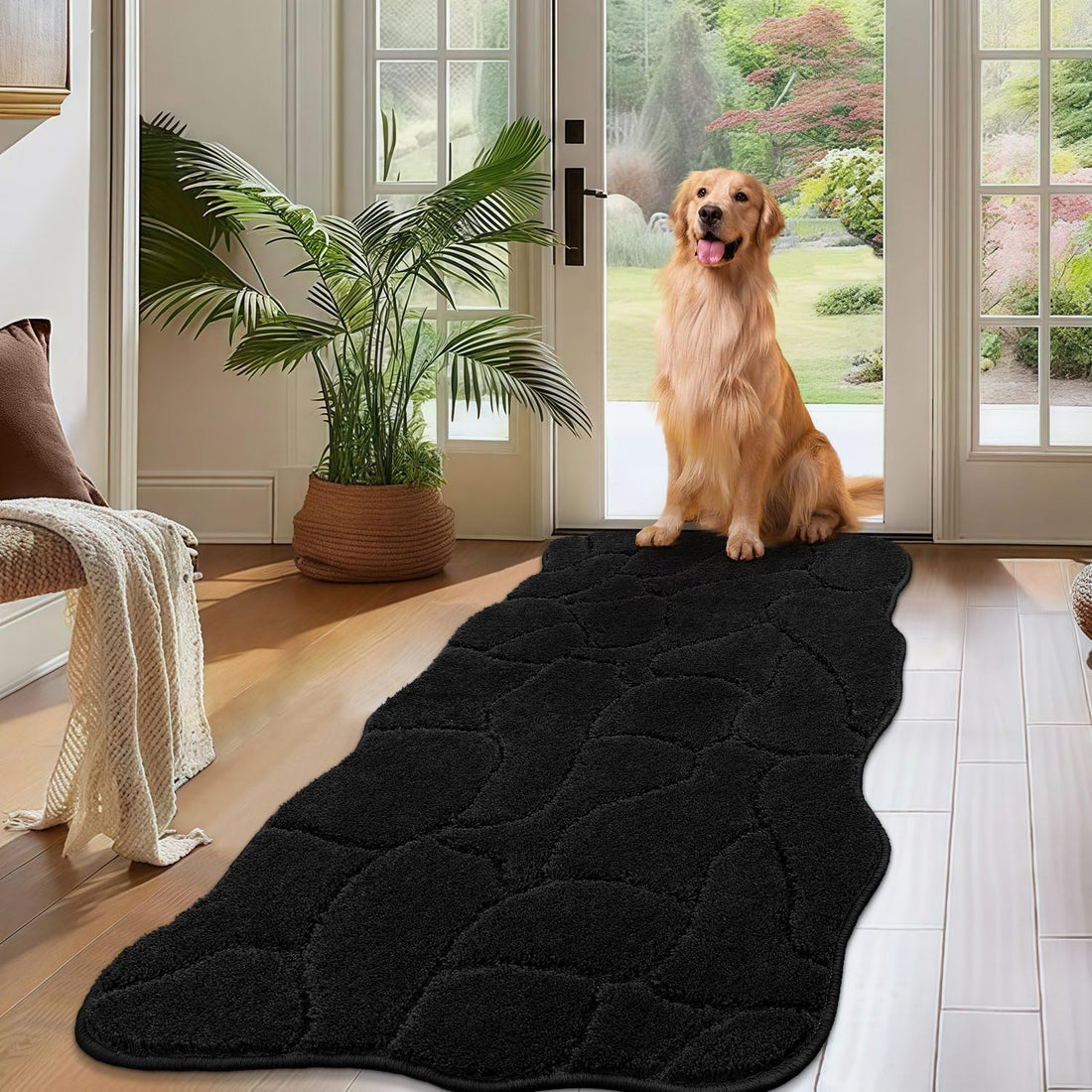 BSICPRO Dog Runner Mat for Mud Paws, Dirt Trapper Mat, 47x22 Inch