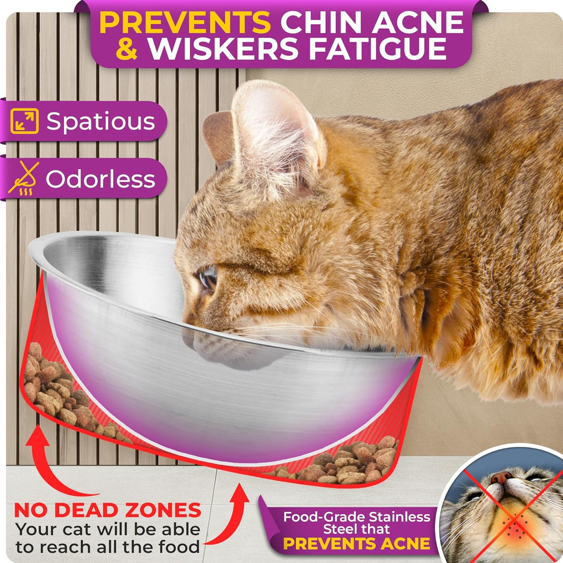 Raised cat Bowls for Indoor Cats by WinTruffles, Elevated cat Bowls