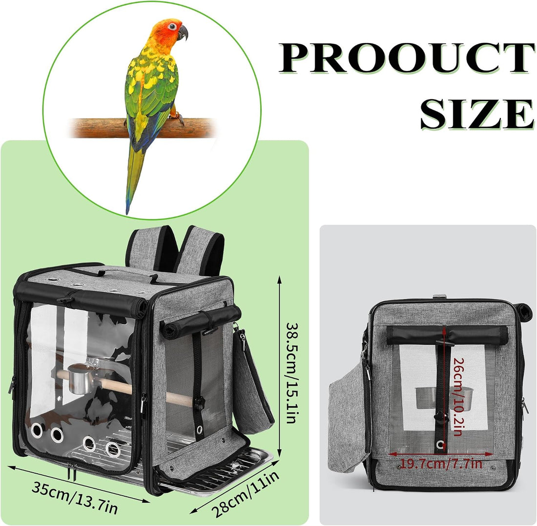 Sanmoncare Bird Carrier for Car Travel with Seat Belt